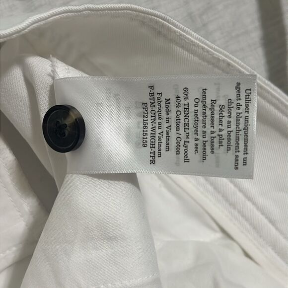 NWOT Everlane The Draper Tapered Pant in Buttersmooth White Size 14 - Picture 10 of 13